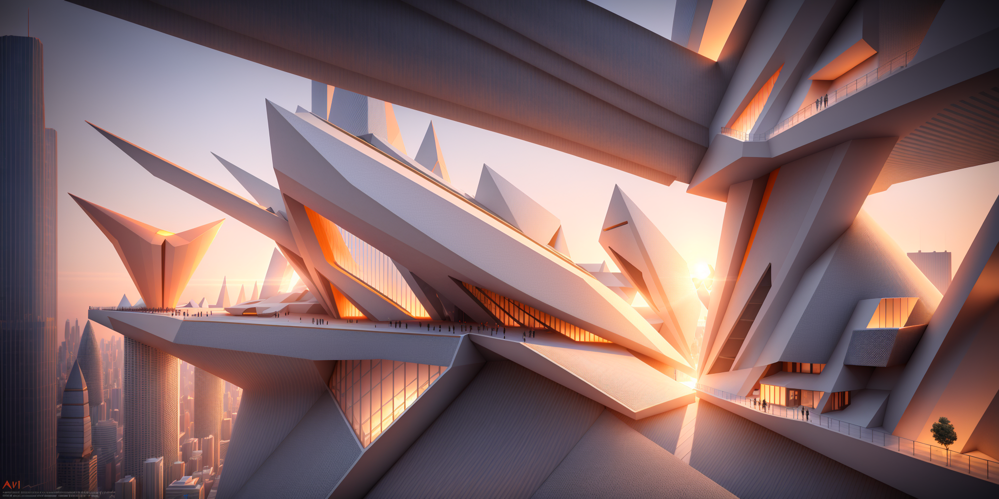 10471-3311741175-futuristic architecture visualization, giant museum, Avant-garde design, geometric shape design, sunset, Vray rendered, ray trac.png